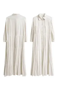 ZARA ホワイト シャツワンピース Sサイズ