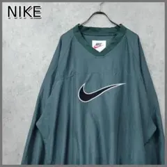 885【人気Lサイズ】ナイキ♤刺繍ビッグロゴ90s 銀タグスウェット入手困難