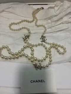 シャネル CHANEL ネックレス ロング パール ココマーク 2連 - メルカリ