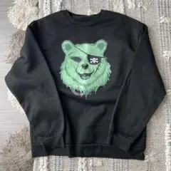 新品未使用★メンズXL★裏起毛★秋冬★トレーナー★海賊★ベアー★ブラック