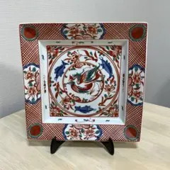 【美品】たち吉 橘吉 赤絵 鳳凰 魚文 角大鉢 盛皿 飾り皿のサムネイル