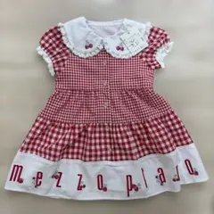タグ付き mezzo piano メゾピアノ 赤チェック ワンピース