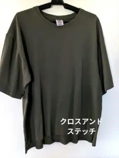 CROSS & STITCH 半袖Tシャツ 綿100％ カーキトップス メンズM