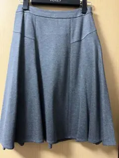 Rene ルネ ストレッチ フレア スカート チャコールグレー