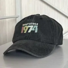 ベースボールキャップ　ブラック　HIPHOP ストリート　ビンテージ　アメカジ