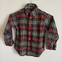 Ralph Lauren チェック柄長袖シャツ 4/4T
