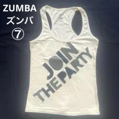 ⑦ZUMBA ズンバ フィットネスウェア　タンクトップ　ズンバウェア　ホワイト