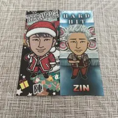 陣　千社札　クリスマス HARD HIT THE RAMPAGE