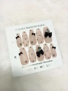 現品 ネイルチップ 韓国 量産型 ワンホン フレンチガーリー マグネット ドット