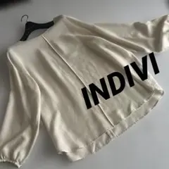INDIVI 長袖 ブラウス オフホワイト 13号のサムネイル