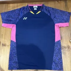 YONEX バドミントンシャツ XL ネイビー/ピンク XOサイズ - メルカリ