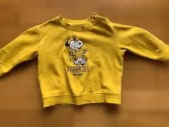 PEANUTS スヌーピー トレーナー 80cm ユニクロBABY イエロー　黄