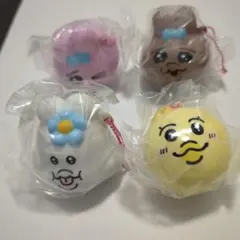 おぱんちゅうさぎ んぽちゃむ ミニスクイーズ マスコット 4点セット