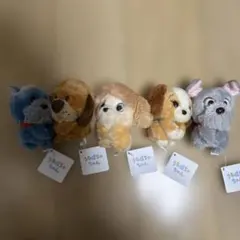 【未使用】ディズニー　うるぽちゃちゃん　わんわん物語　5個セット