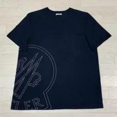 モンクレール　ビッグロゴ　黒Tシャツ　サイズM ブラック　5S228