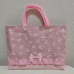 通園バック レッスンバック チェリー柄