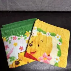 【新品未使用】プーさん柄タオル2枚セット