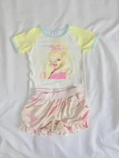 Rady ガールプリント Tシャツ かぼちゃパンツ 90cm 黄色 ピンクのサムネイル