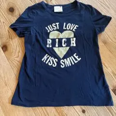 rich ハート柄 ロゴ 半袖Tシャツ ネイビー 紺色 ロイヤルアパートメントのサムネイル