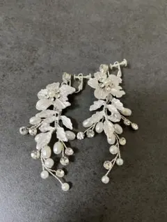 ブライダル　アクセサリー　イヤリング　シルバー　パーティー　結婚式前撮り