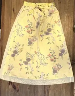 MICOAMERI（ミコアメリ）花柄 チュールレイヤード フレアスカートのサムネイル