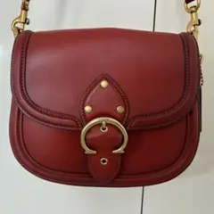 【美品✨】COACH フラップ ショルダーバッグ C金具 赤茶 C0749