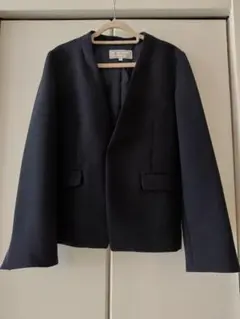 ROPÉ PICNIC ノーカラージャケット 36 ネイビー