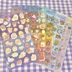 リラックマ シール ステッカー きらふに ふにふに キラキラ クリア まとめ売り