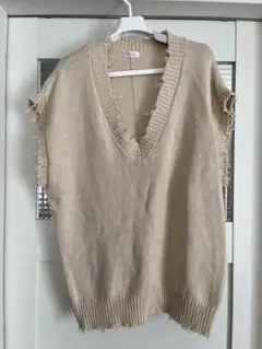 LOWRYS FARM Vネックニットベスト Fサイズ