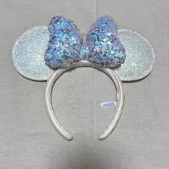 ディズニーシーカチューシャ 20周年 タイムトゥシャイン ミニー 白スパンコール