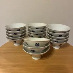 花柄 飯碗 茶碗18個セット 陶器　食器　ご飯茶碗