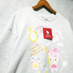 新品　魔法使いキティちゃん　レディース　トレーナー　L　サンリオ　グレー