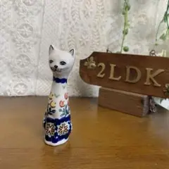 ツェラミカ☆人気猫☆陶器☆ハンドメイド☆レア☆ラスト1点