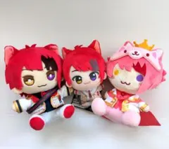 すとぷり　莉犬くん　おすわりぬいぐるみ＆ちびぐるみ　3点セットのサムネイル
