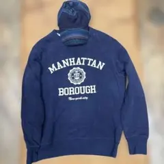 GU MANHATTAN BOROUGH スウェット ネイビー S