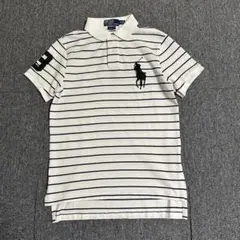 希少【Polo Ralph Lauren】ビックポニー ボーダー ポロシャツ M