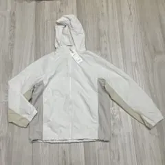 UNIQLO uvカットポケッタブル パーカ　160オフホワイト　新品タグ付き