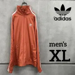 アディダス　ナイロンパーカー　トラックジャケット　オレンジ　メンズXL