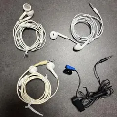 【4本セット】Φ3.5mm ジャックイヤホン(一部リモコン付き)