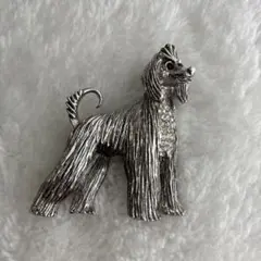 ヴィンテージ　犬　ブローチ　#1392