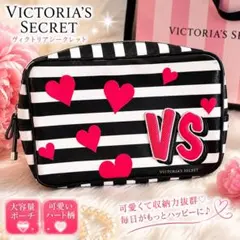 Victoria’s Secret VS ハート柄 ボーダー ポーチのサムネイル