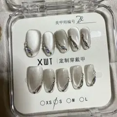 年始SALE シルバーマグネットネイルチップ Sサイズ