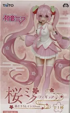 【未開封】桜ミク フィギュア 書き下ろしイラスト 初音ミク
