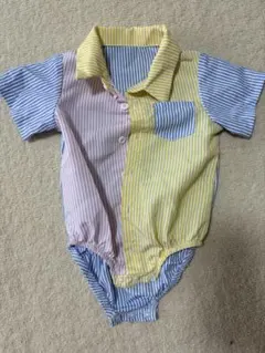 SHEIN ストライプロンパース 3-6ヶ月