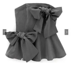 GRL ダブルストラップリボンフレアトップス[tg814]