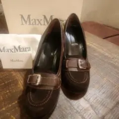 MaxMara バックル付きブラウンパンプス茶色のサムネイル