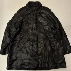 jones new york レザーコート 本革 ブラック ヴィンテージ