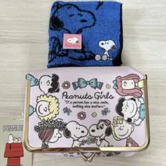 【未使用】スヌーピーミラー付きポーチ　タオルハンカチ　まとめ売り