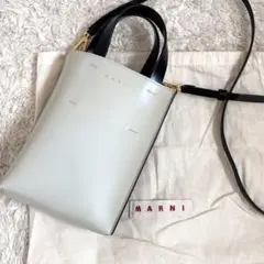 美品✨マルニ ミュゼオ ナノ レザー 2WAY ショルダーバッグ バイカラーのサムネイル