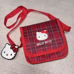 HELLO KITTY チェック柄 ショルダーバッグ